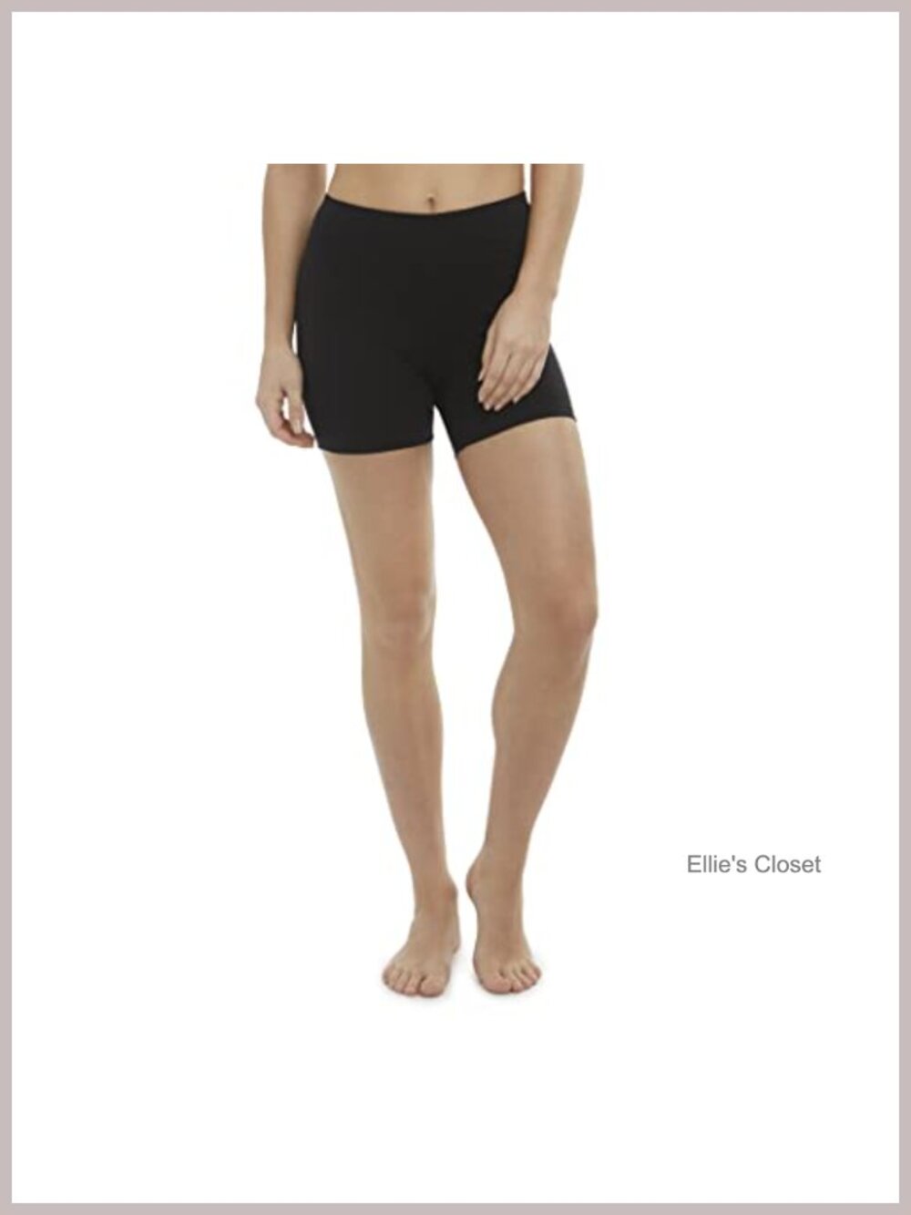 Cotton Blend Bike Shorts with Wide Waistband, 5" Inseam, Mid Rise, Athletic Fit